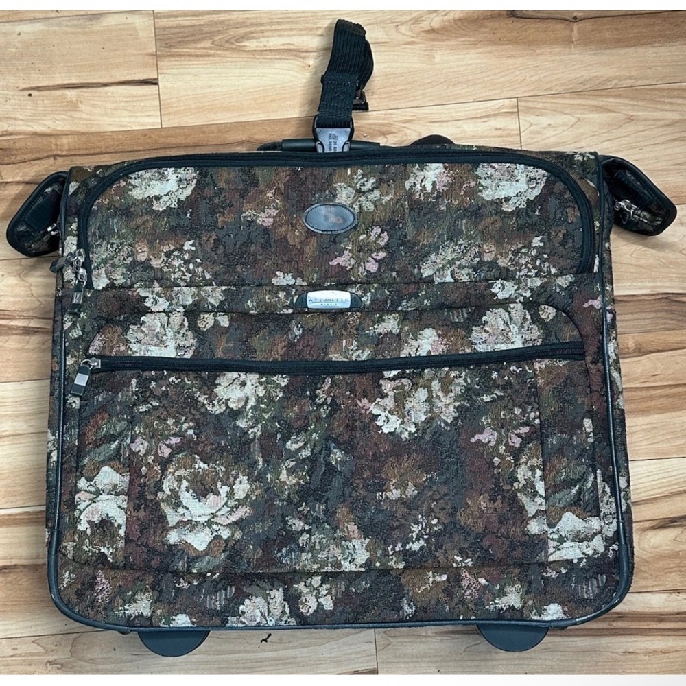 Vintage Atlantic Brown and Green Floral Travel Bag